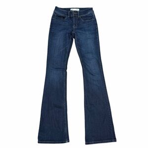 BKE Women's Audrey Jeans | Slim Fit Mid Rise Bootcut | Dark Wash | Size 28X35.5